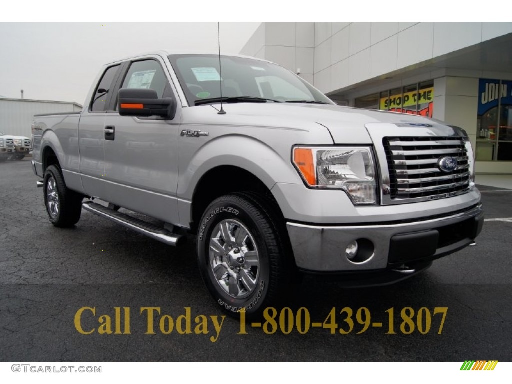 2012 F150 XLT SuperCab 4x4 - Ingot Silver Metallic / Steel Gray photo #1