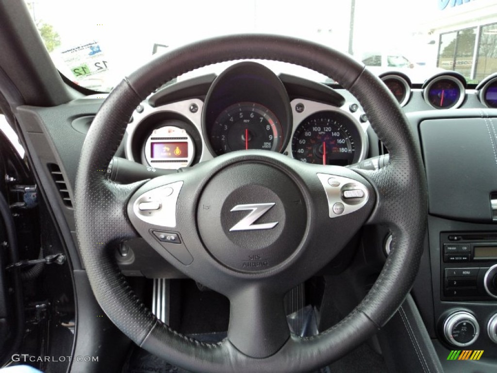 2009 Nissan 370Z Coupe Black Cloth Steering Wheel Photo #60018038
