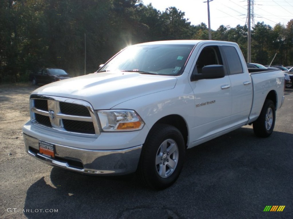 2011 Ram 1500 SLT Quad Cab 4x4 - Bright White / Dark Slate Gray/Medium Graystone photo #1