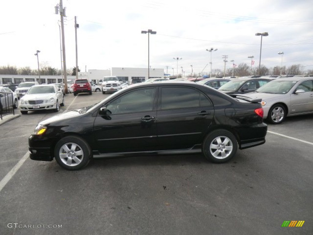 2007 Corolla S - Black Sand Pearl / Dark Charcoal photo #1