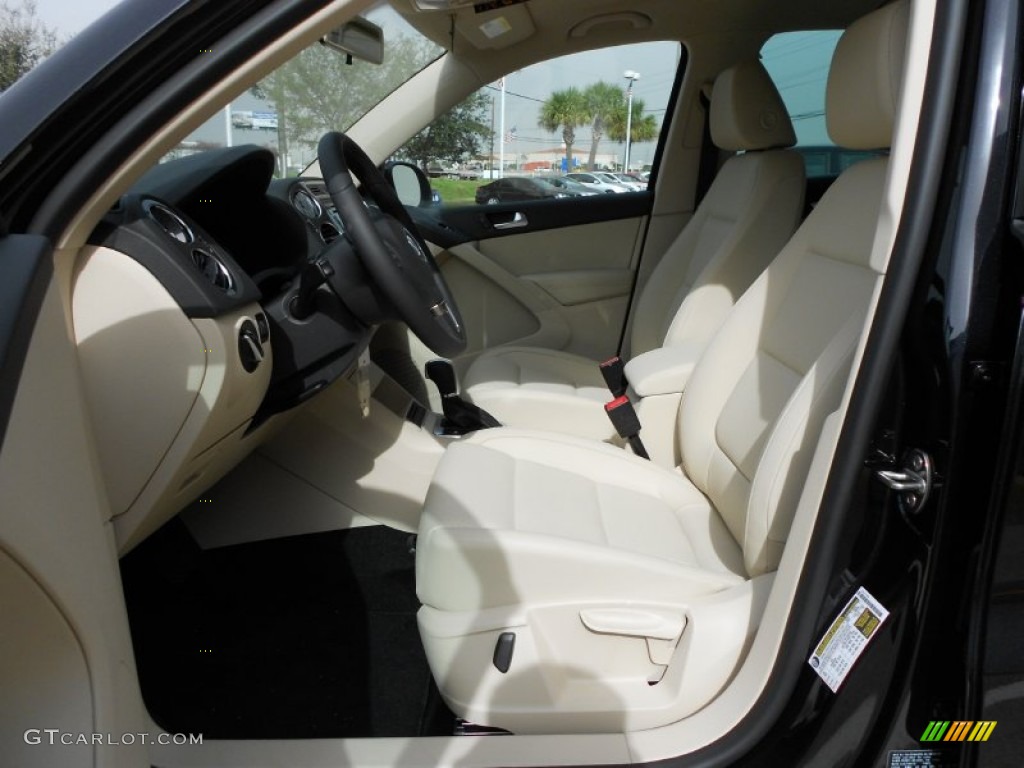 2012 Tiguan SE 4Motion - Deep Black Metallic / Beige photo #11