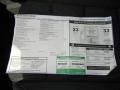 2012 Volkswagen Golf 2 Door Window Sticker