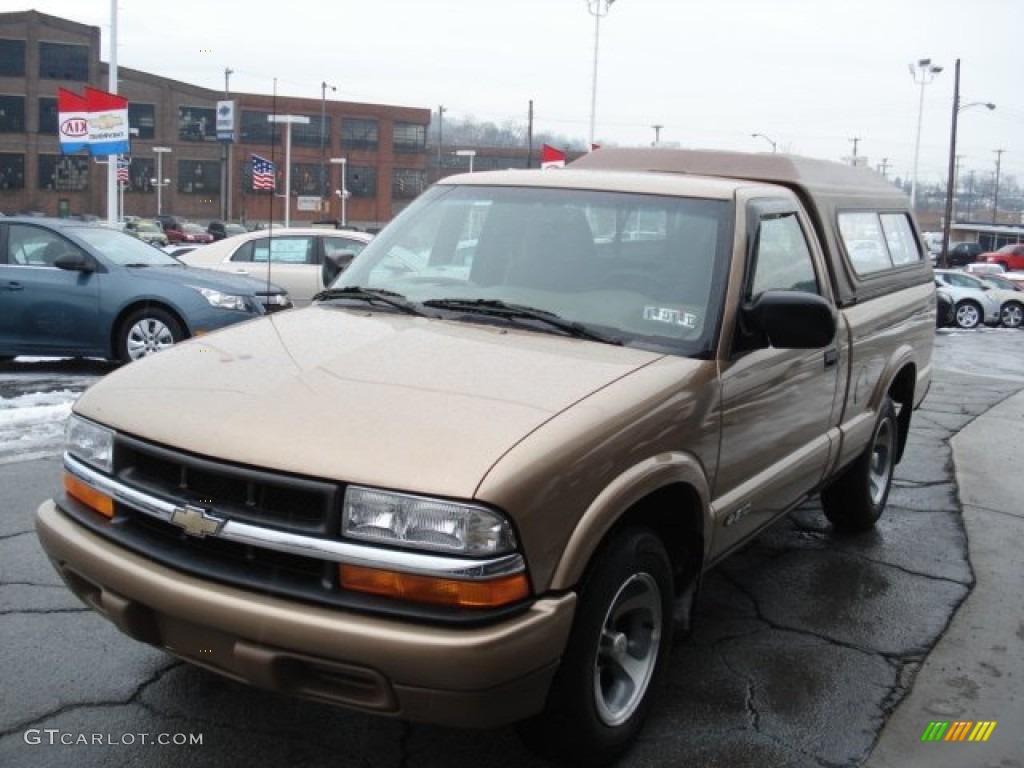 2000 S10 LS Regular Cab - Sunset Gold Metallic / Beige photo #4