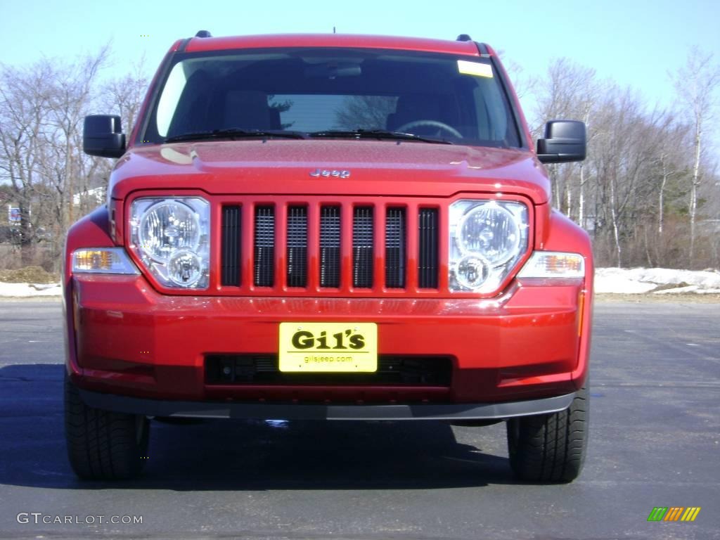 2009 Liberty Sport 4x4 - Inferno Red Crystal Pearl / Dark Slate Gray photo #2