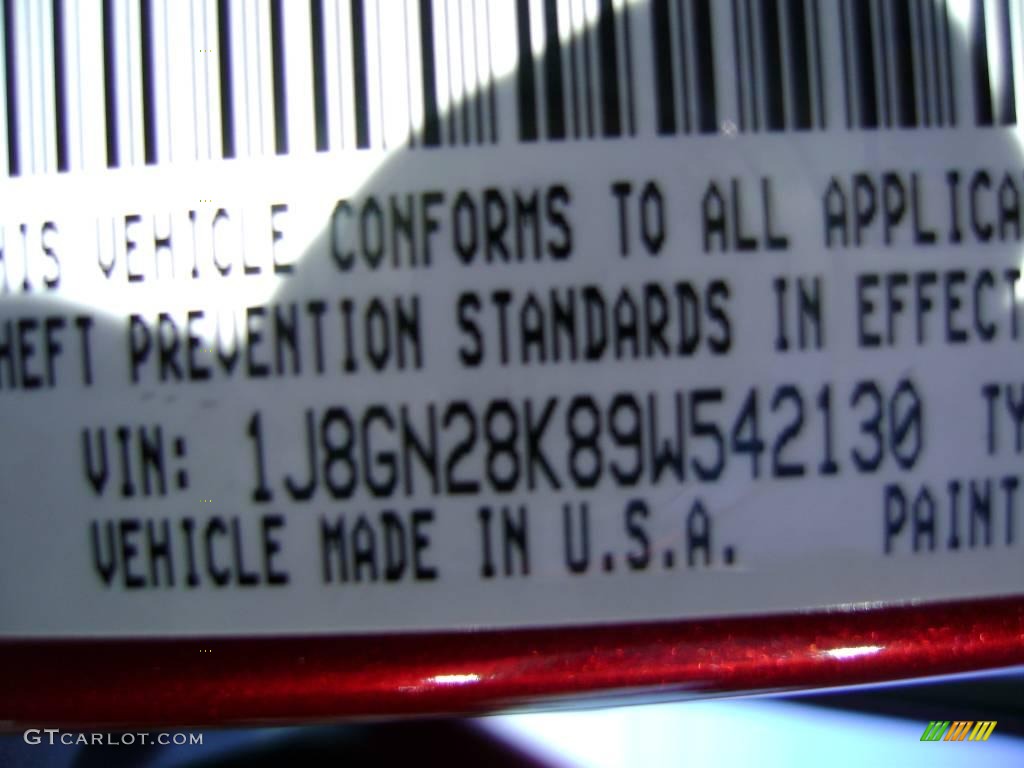 2009 Liberty Sport 4x4 - Inferno Red Crystal Pearl / Dark Slate Gray photo #14