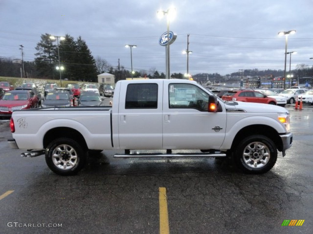 2012 F250 Super Duty Lariat Crew Cab 4x4 - Oxford White / Adobe photo #5