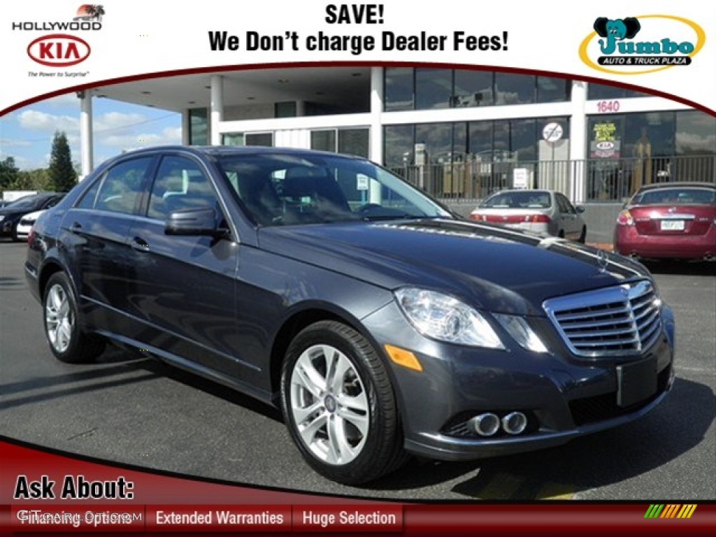 2010 E 350 4Matic Sedan - Steel Grey Metallic / Black photo #1