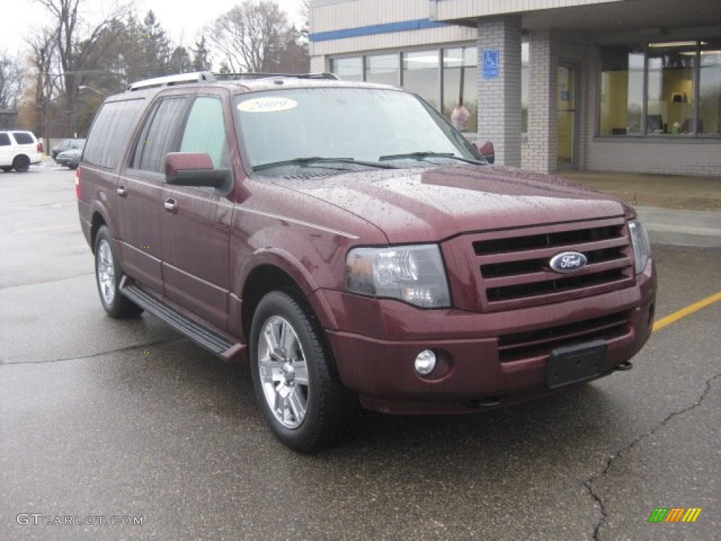 2009 Expedition EL Limited 4x4 - Royal Red Metallic / Charcoal Black Leather/Caramel Brown photo #1