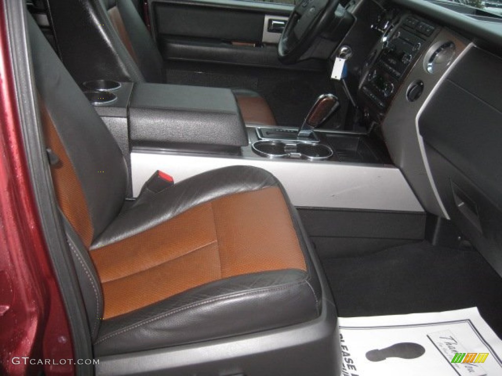 Charcoal Black Leather/Caramel Brown Interior 2009 Ford Expedition EL Limited 4x4 Photo #60025202