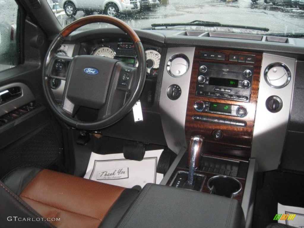 2009 Expedition EL Limited 4x4 - Royal Red Metallic / Charcoal Black Leather/Caramel Brown photo #5