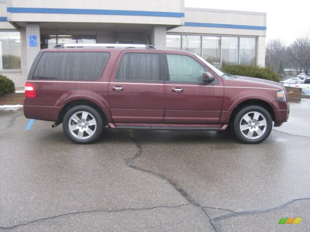 2009 Expedition EL Limited 4x4 - Royal Red Metallic / Charcoal Black Leather/Caramel Brown photo #6