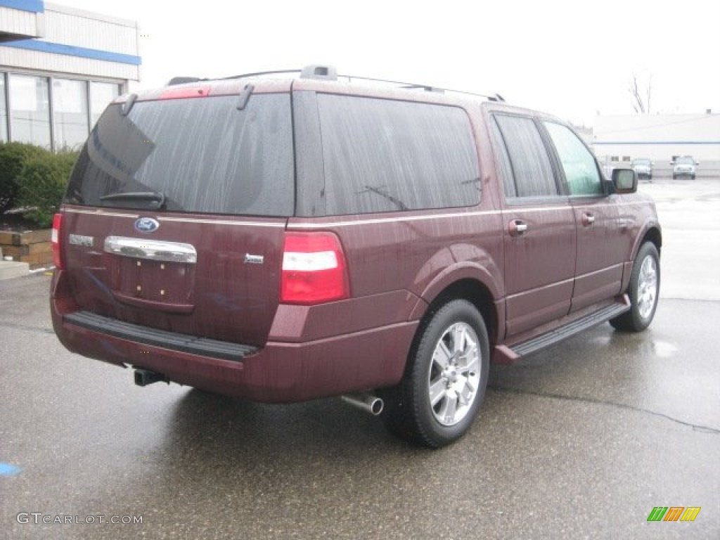2009 Expedition EL Limited 4x4 - Royal Red Metallic / Charcoal Black Leather/Caramel Brown photo #7