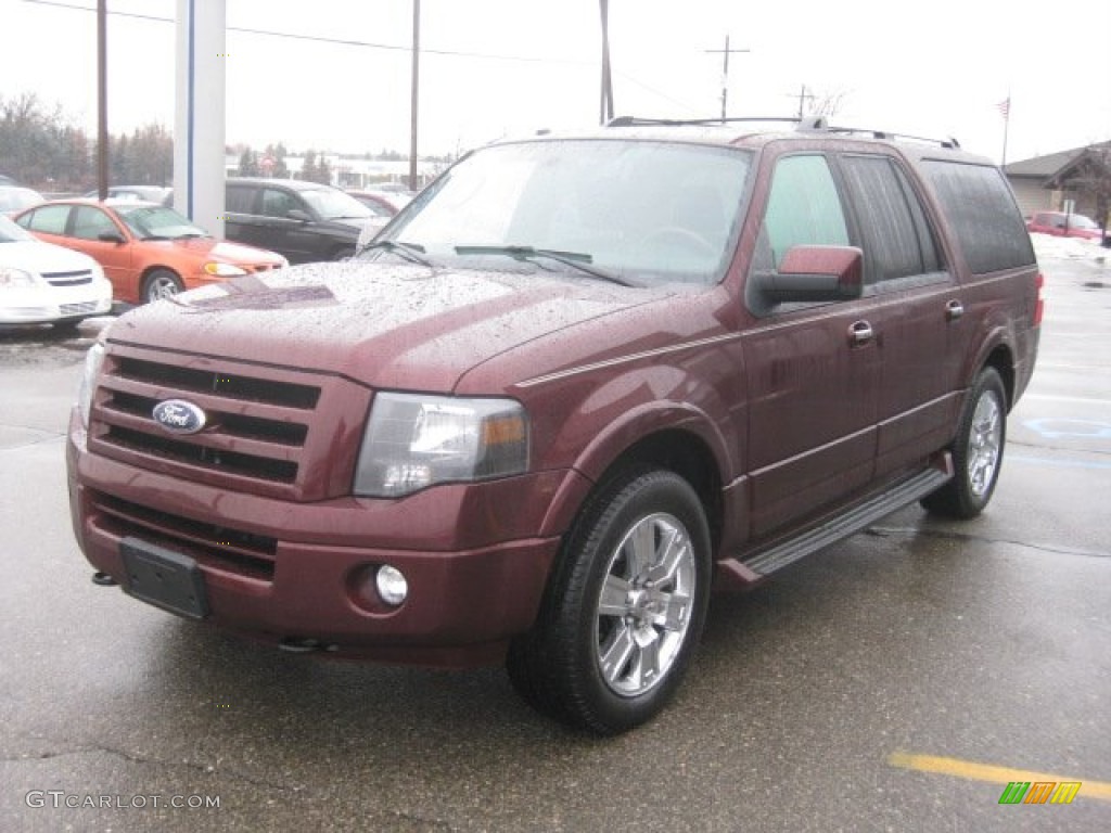 2009 Expedition EL Limited 4x4 - Royal Red Metallic / Charcoal Black Leather/Caramel Brown photo #11