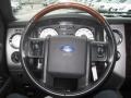 Charcoal Black Leather/Caramel Brown 2009 Ford Expedition EL Limited 4x4 Steering Wheel