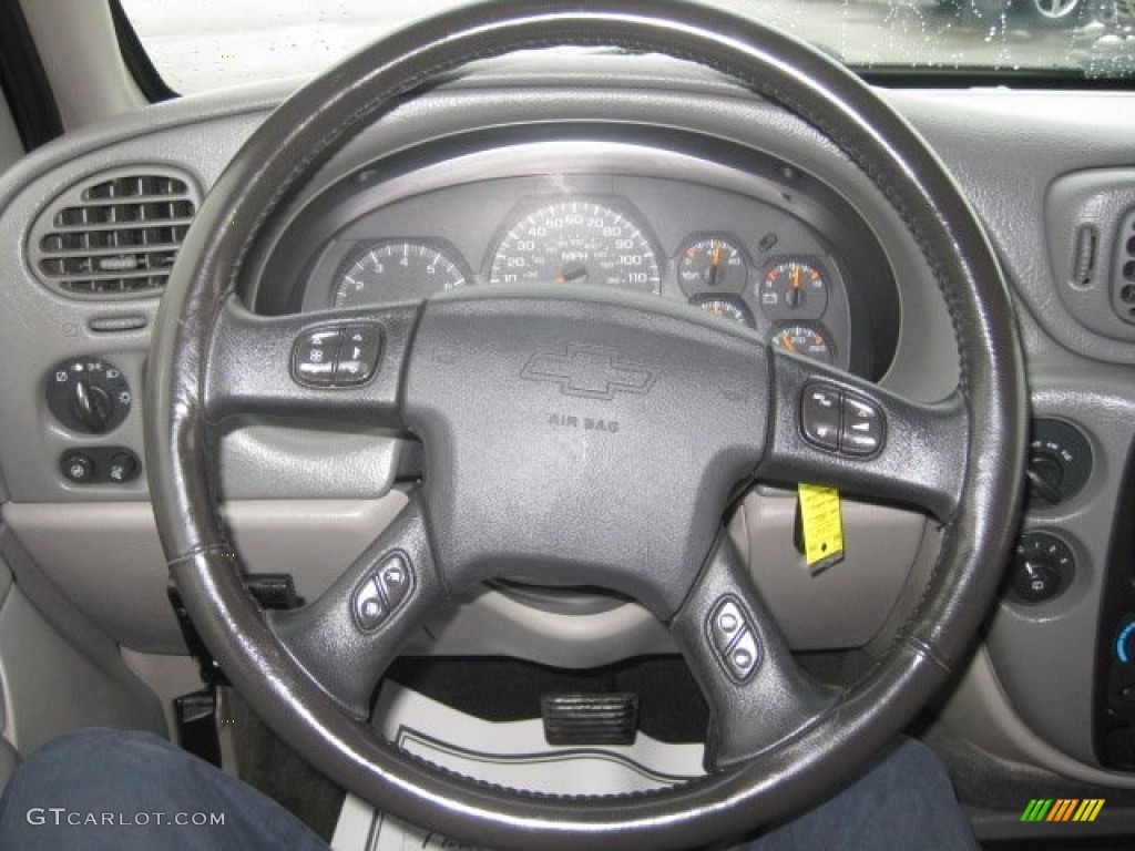 2003 Chevrolet TrailBlazer EXT LT 4x4 Medium Pewter Steering Wheel Photo #60025739