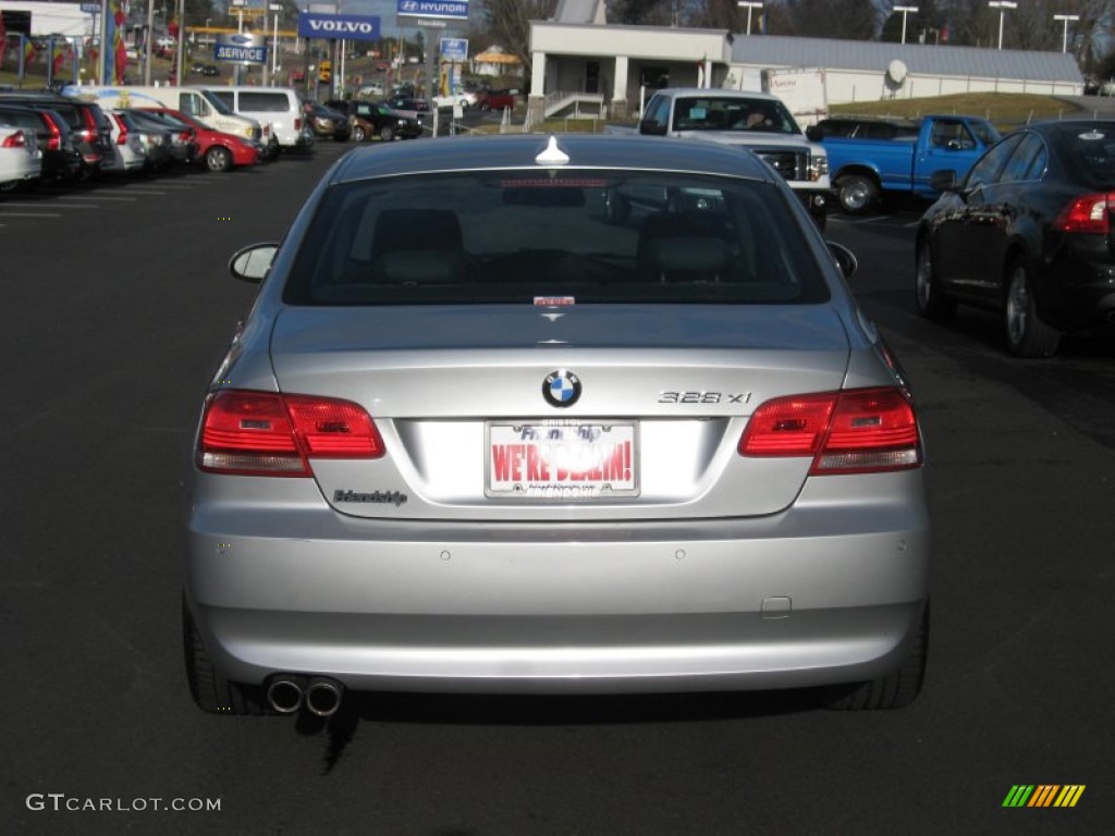 2008 3 Series 328xi Coupe - Titanium Silver Metallic / Black photo #7