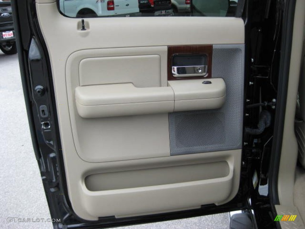 2008 Ford F150 Lariat SuperCrew 4x4 Tan Door Panel Photo #60026861