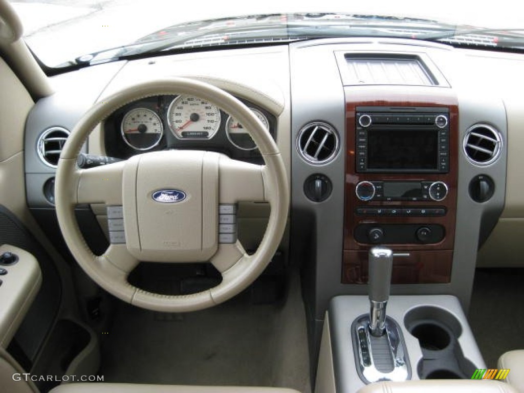 2008 Ford F150 Lariat SuperCrew 4x4 Tan Dashboard Photo #60026906