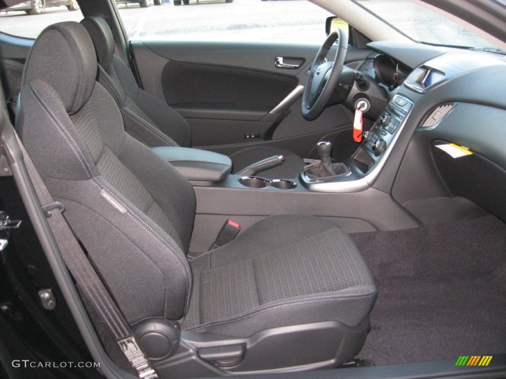 Black Cloth Interior 2012 Hyundai Genesis Coupe 2.0T Photo #60028211