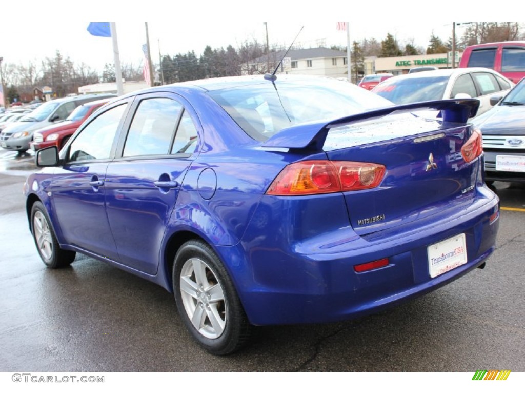 2008 Lancer ES - Electric Blue Pearl / Black photo #12