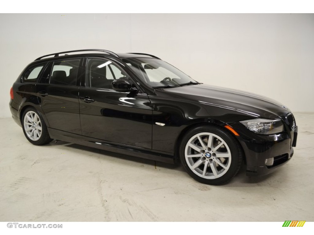 2009 3 Series 328i Sport Wagon - Jet Black / Black photo #2