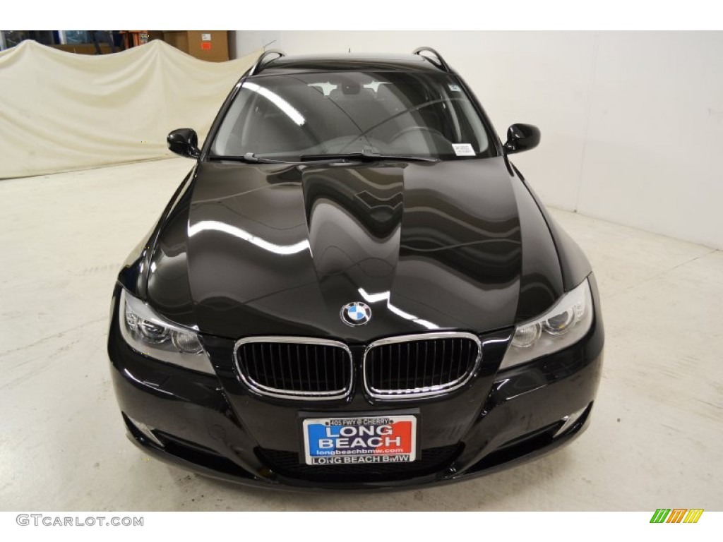 2009 3 Series 328i Sport Wagon - Jet Black / Black photo #4