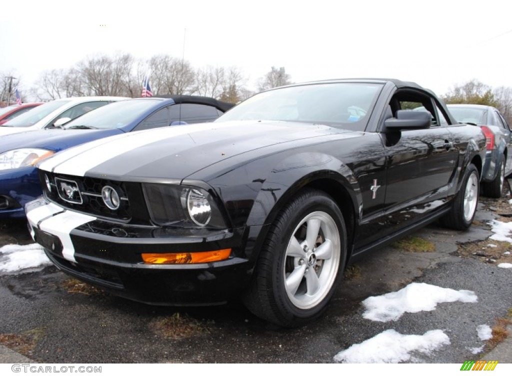 2008 Mustang V6 Premium Convertible - Black / Dark Charcoal photo #1
