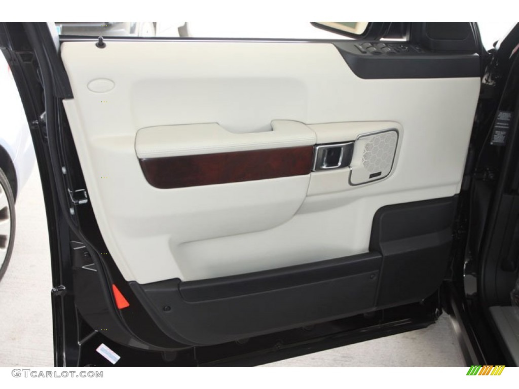 2010 Land Rover Range Rover HSE Ivory White/Jet Black Door Panel Photo #60030960