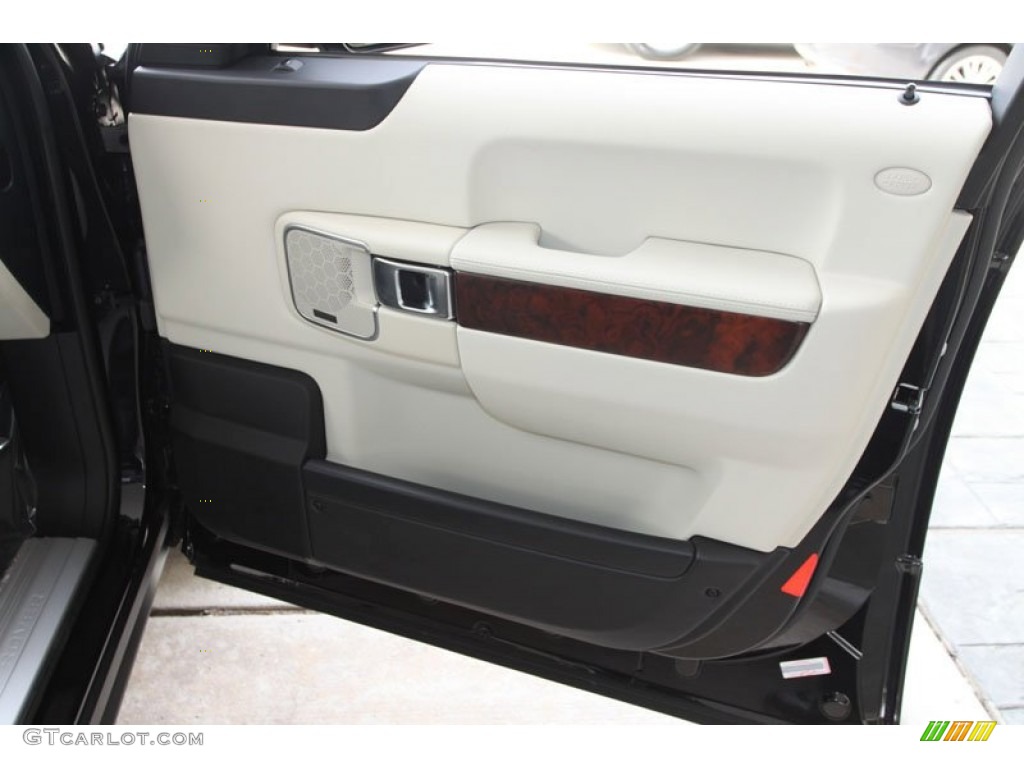 2010 Land Rover Range Rover HSE Ivory White/Jet Black Door Panel Photo #60031275
