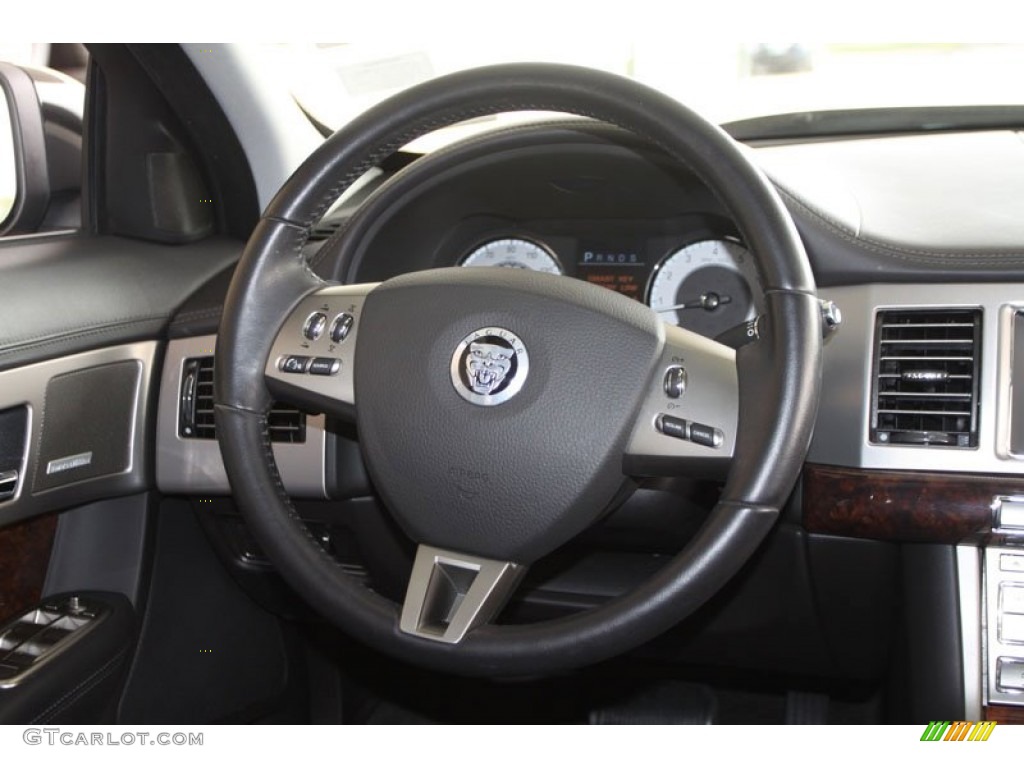 2009 Jaguar XF Premium Luxury Charcoal/Charcoal Steering Wheel Photo #60031643