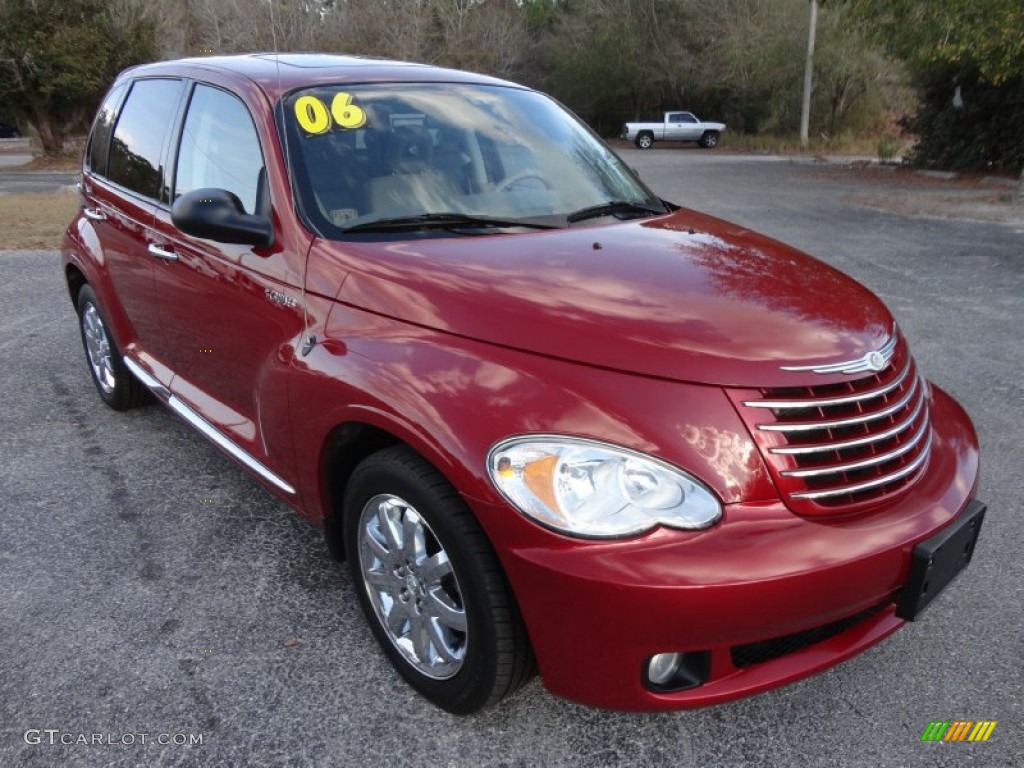 2006 PT Cruiser Limited - Inferno Red Crystal Pearl / Pastel Pebble Beige photo #11