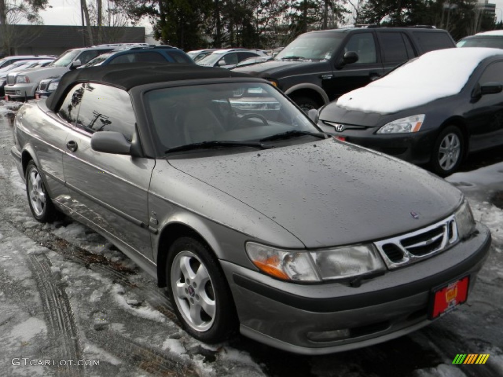 2001 9-3 SE Convertible - Steel Gray Metallic / Medium Gray photo #2