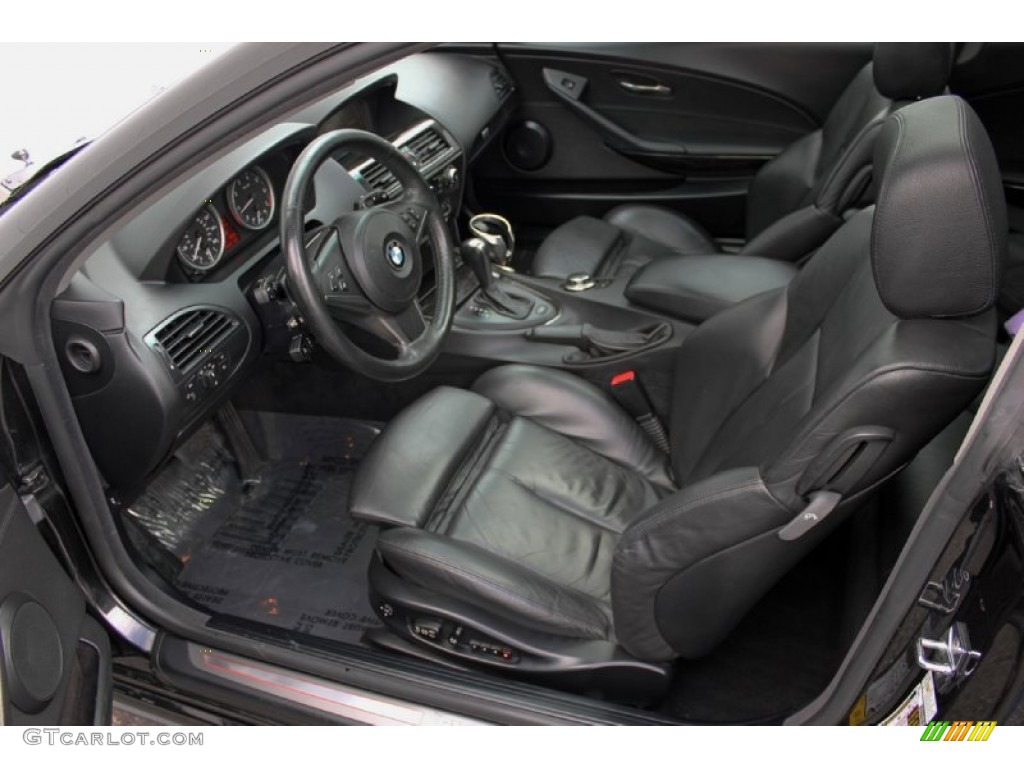 Black Interior 2007 BMW 6 Series 650i Coupe Photo #60034685