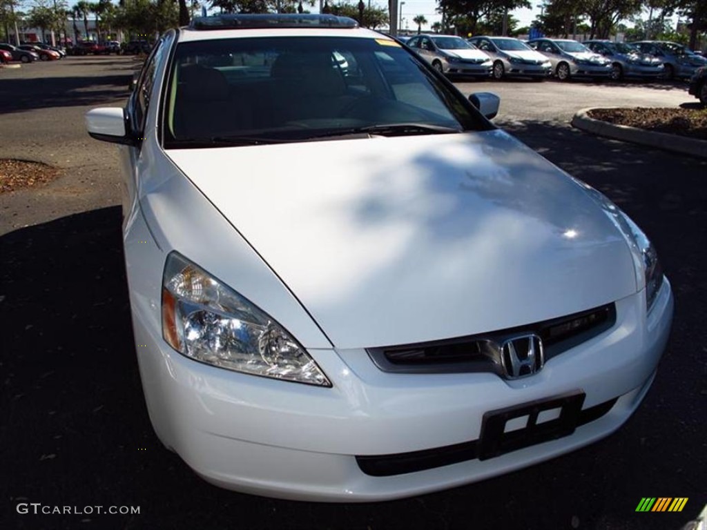 2003 Accord EX V6 Sedan - Taffeta White / Ivory photo #1