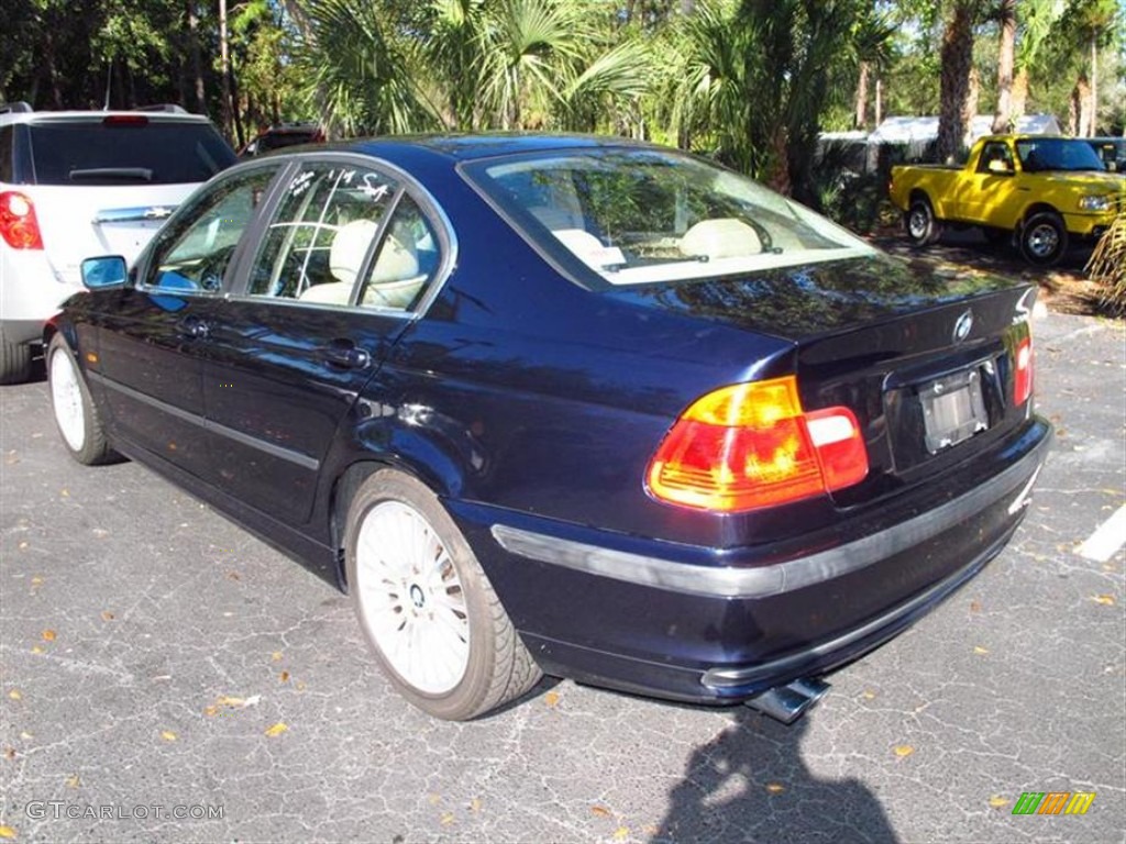 2001 3 Series 330i Sedan - Orient Blue Metallic / Beige photo #3