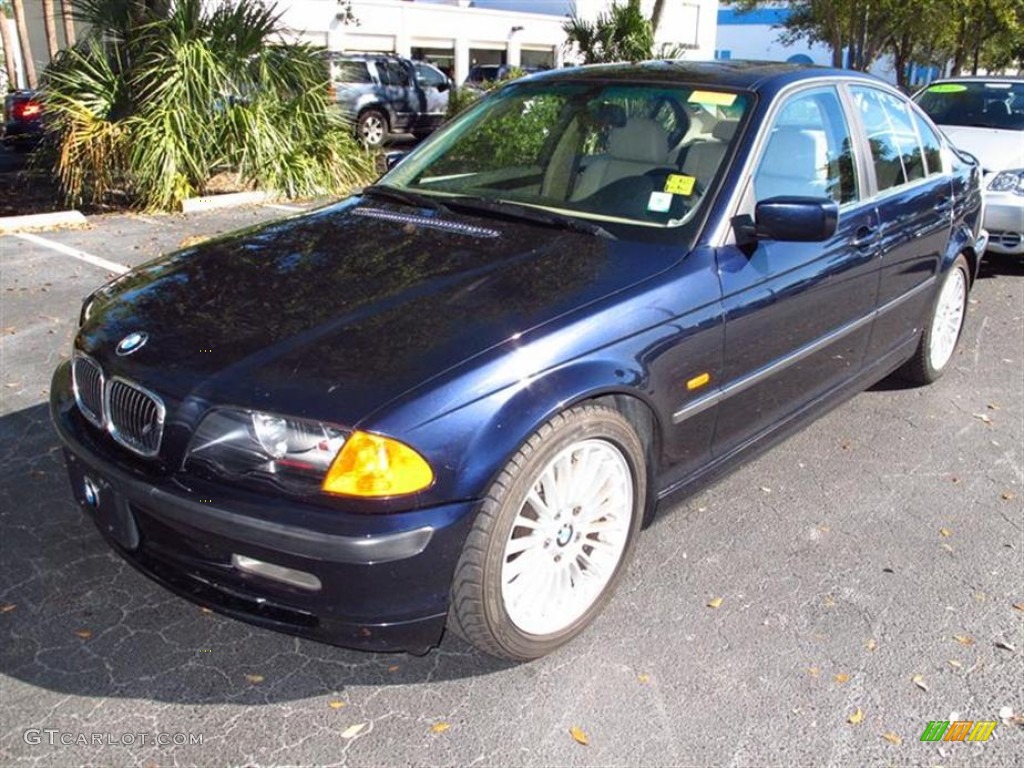 2001 3 Series 330i Sedan - Orient Blue Metallic / Beige photo #4
