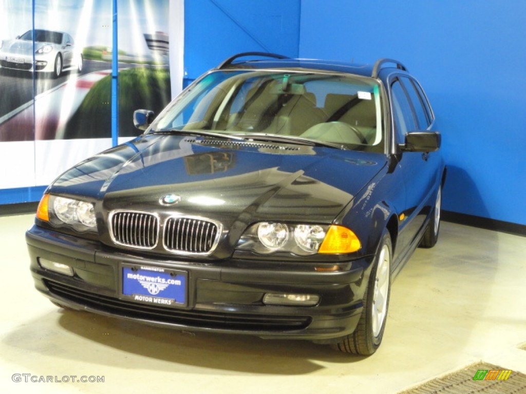 2001 3 Series 325i Wagon - Jet Black / Black photo #4