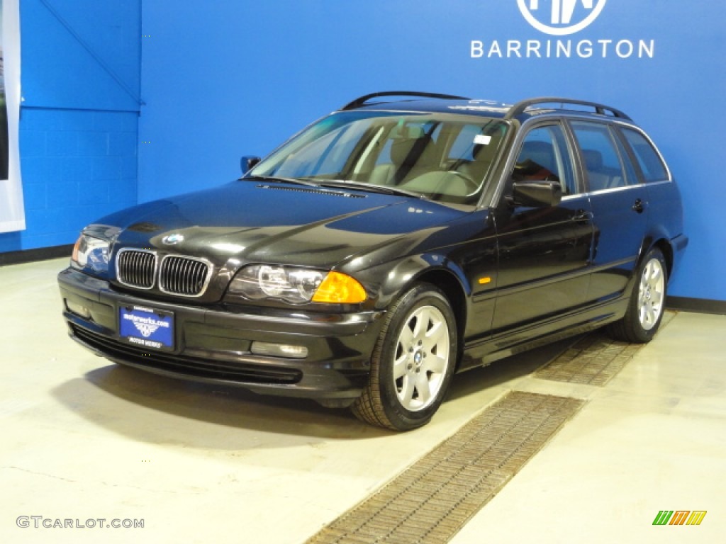 2001 3 Series 325i Wagon - Jet Black / Black photo #5