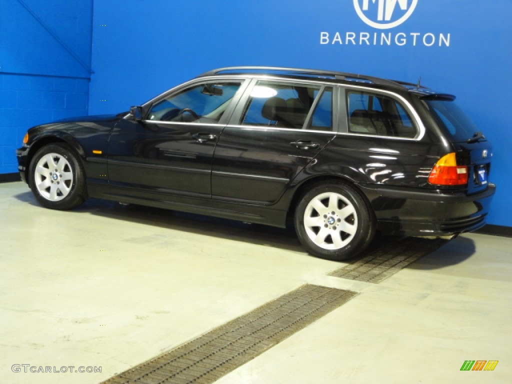 2001 3 Series 325i Wagon - Jet Black / Black photo #6