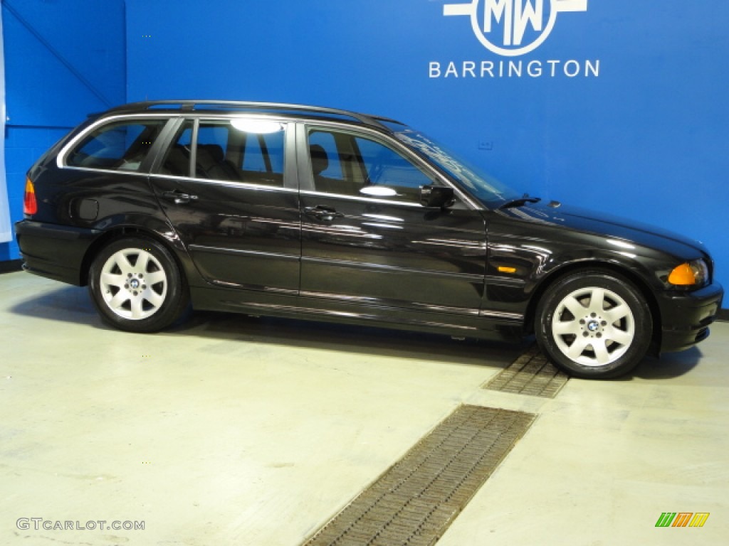 2001 3 Series 325i Wagon - Jet Black / Black photo #10