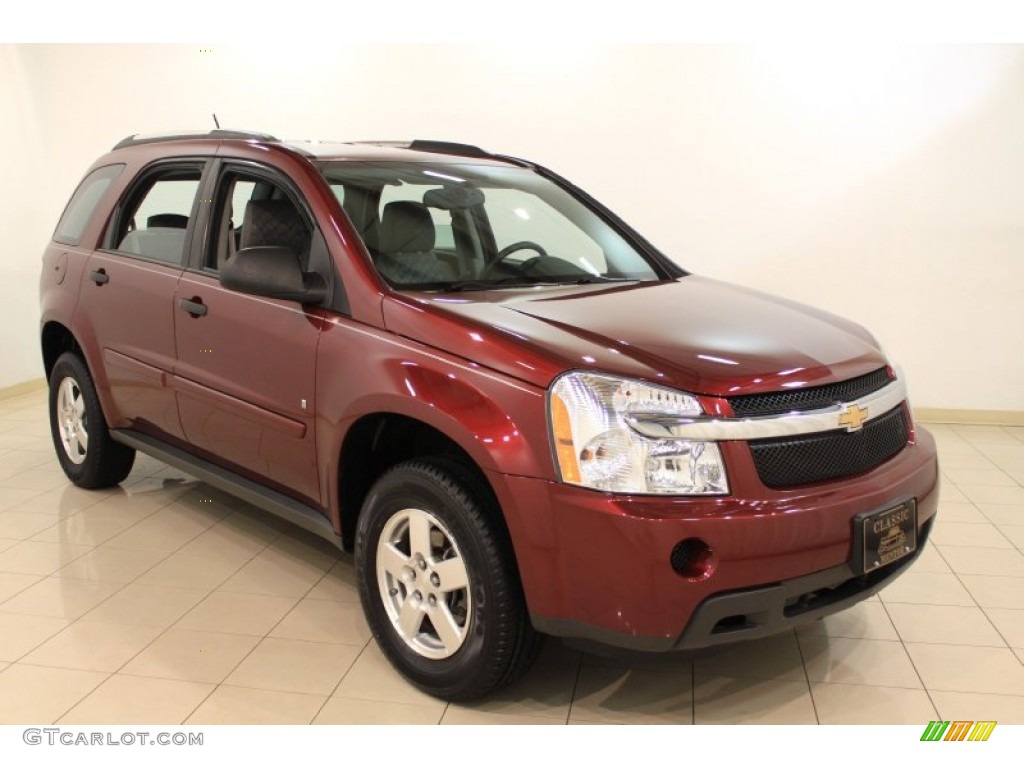 2009 Equinox LS - Deep Ruby Red Metallic / Dark Gray photo #1