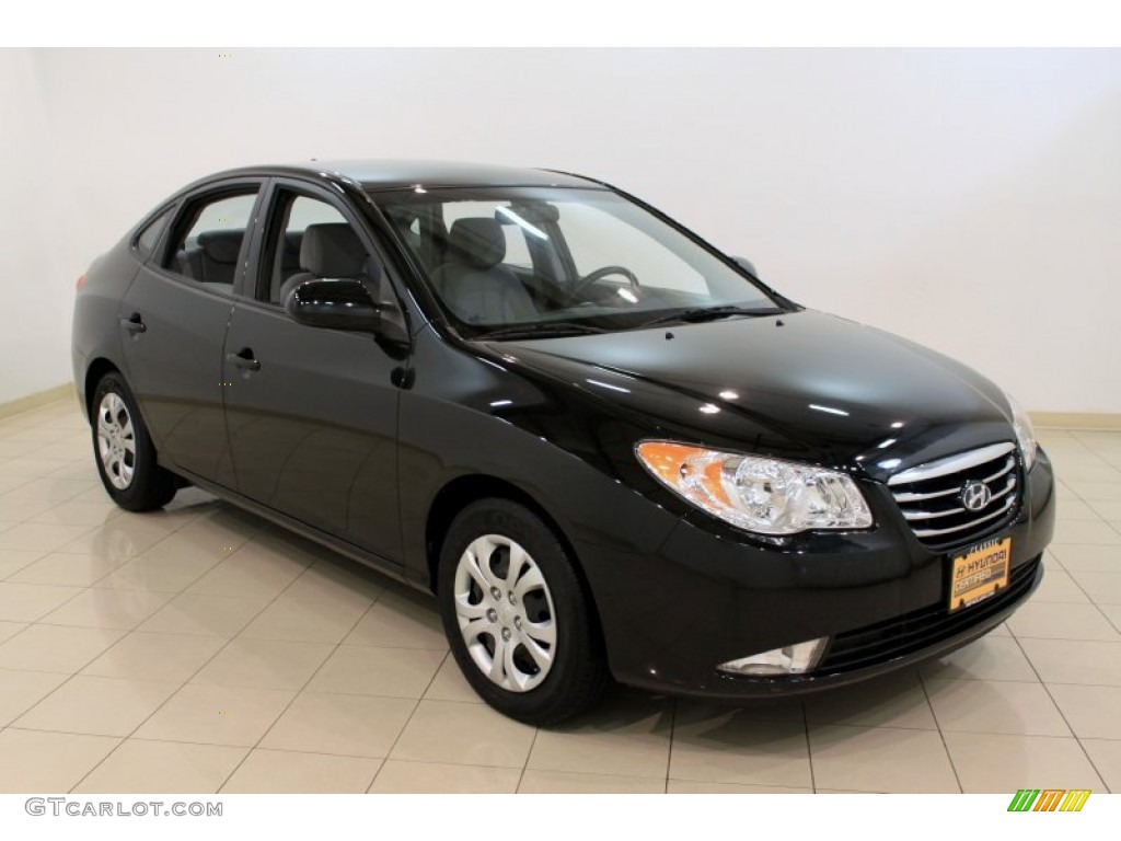 2010 Elantra GLS - Ebony Black / Gray photo #1