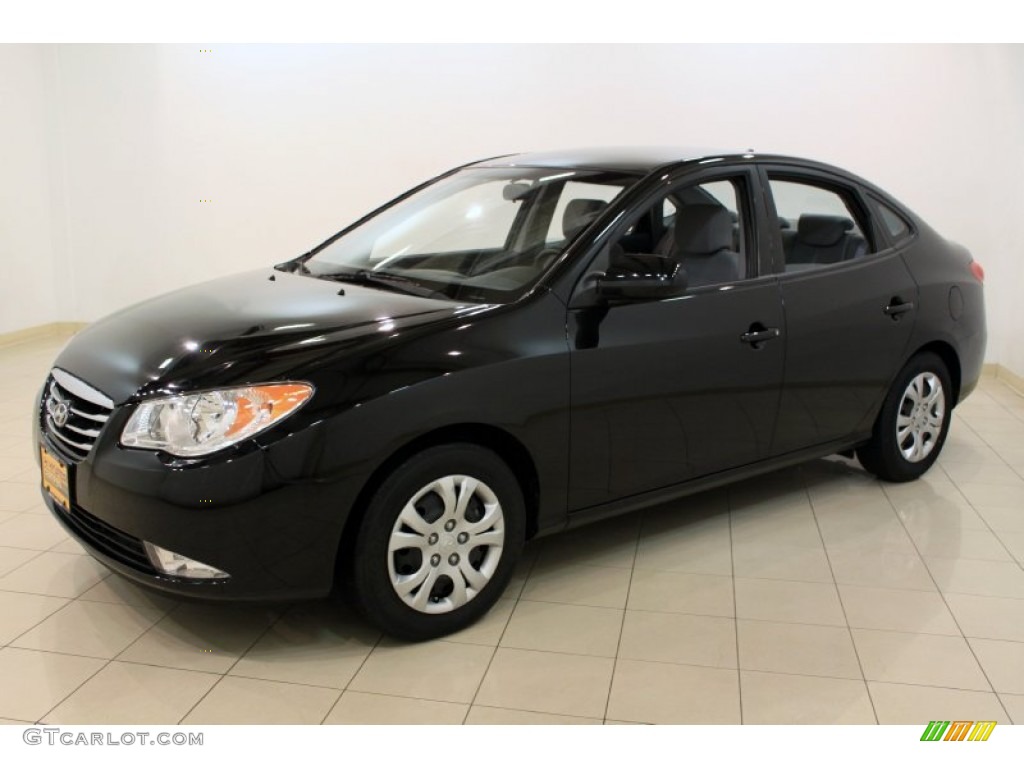 2010 Elantra GLS - Ebony Black / Gray photo #3