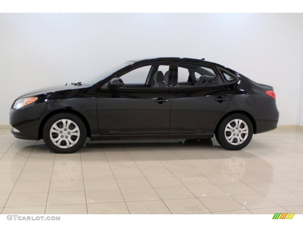 2010 Elantra GLS - Ebony Black / Gray photo #4