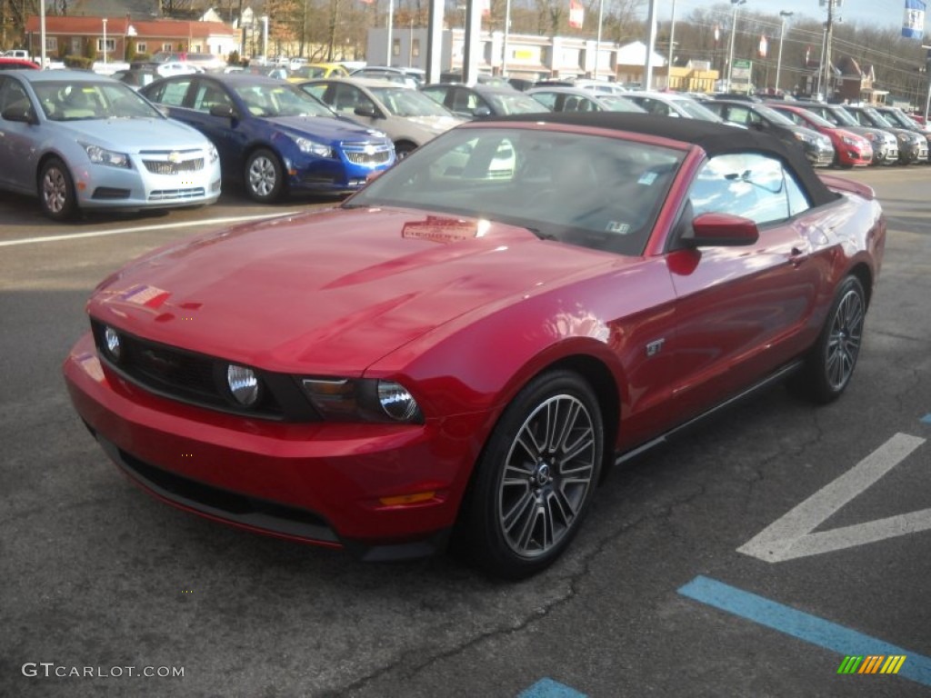 2010 Mustang GT Premium Convertible - Red Candy Metallic / Charcoal Black photo #7