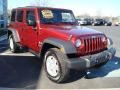 2008 Red Rock Crystal Pearl Jeep Wrangler Unlimited X 4x4  photo #5
