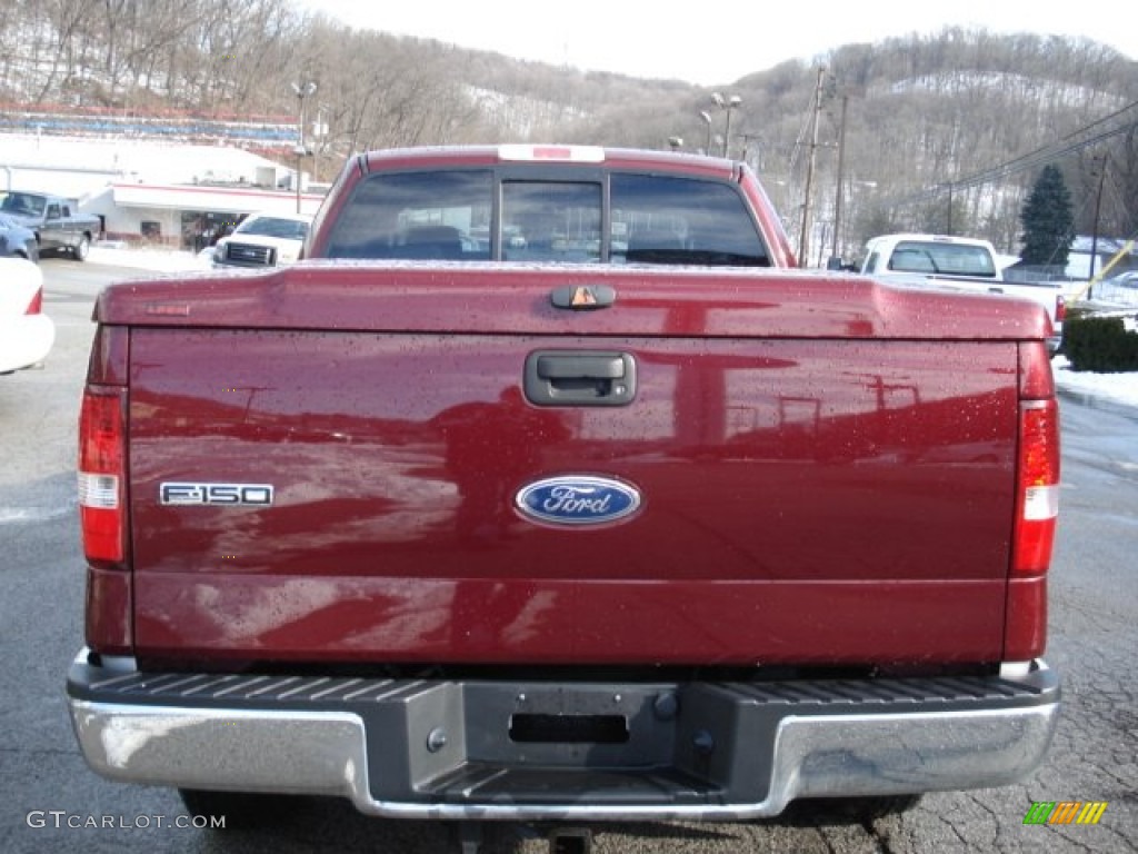 2005 F150 XLT SuperCab 4x4 - Dark Toreador Red Metallic / Medium Flint Grey photo #7