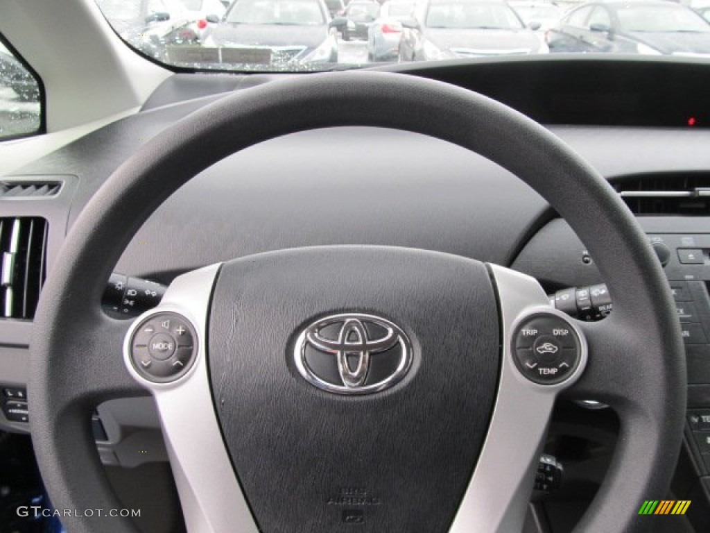 2011 Toyota Prius Hybrid II Misty Gray Steering Wheel Photo #60043139