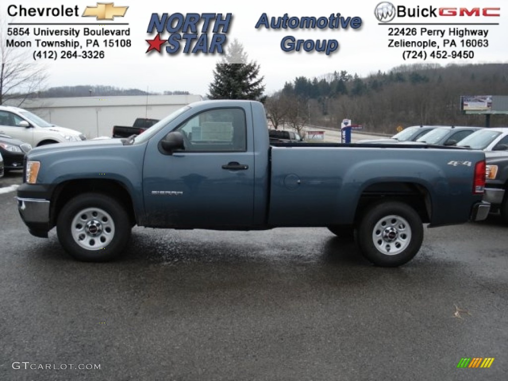 2012 Sierra 1500 Regular Cab 4x4 - Stealth Gray Metallic / Dark Titanium photo #1