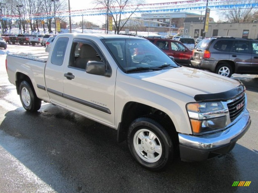 2004 Canyon SLE Extended Cab - Silver Birch Metallic / Pewter photo #5